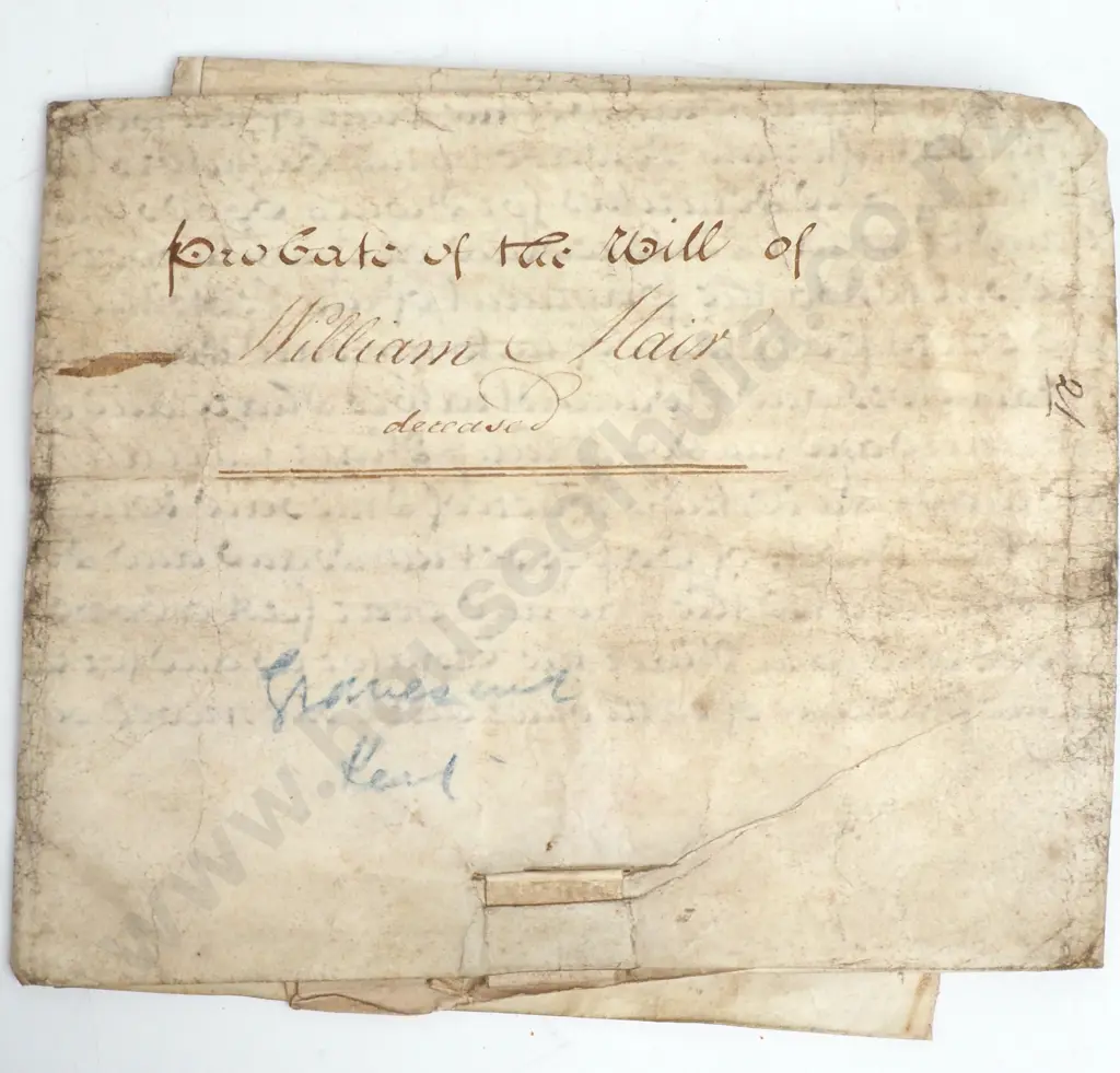 Probate & Will - Gravesend Kent - 1799 - Vellum Image 1++