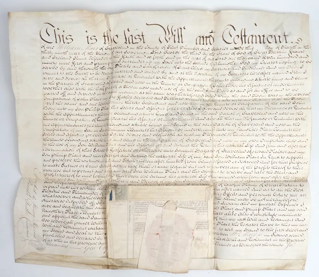 Probate & Will - Gravesend Kent - 1799 - Vellum Image 1++
