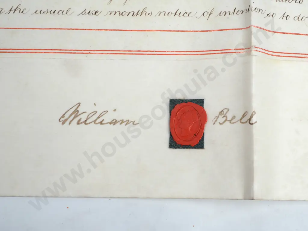 Mortgage - County of Chester - 1885 - Vellum - Seals - Stamp Duty Image 1++