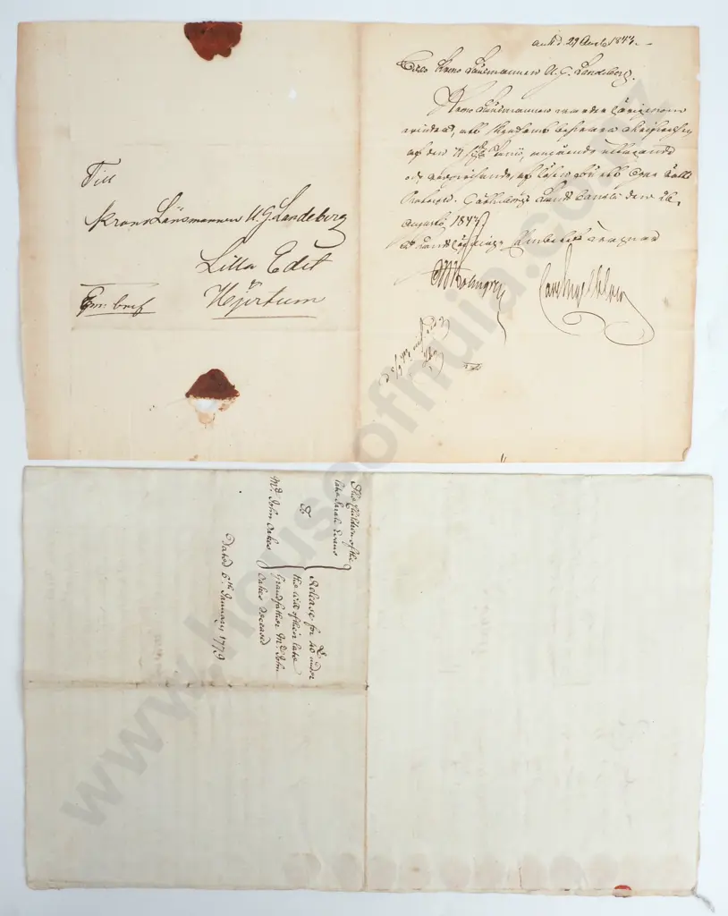 Documents - Great Britain - 1779 and 1873 Image 1++