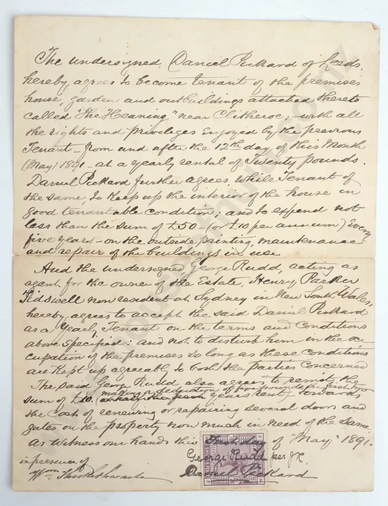 Lease - Leeds - 1891 Image 1++