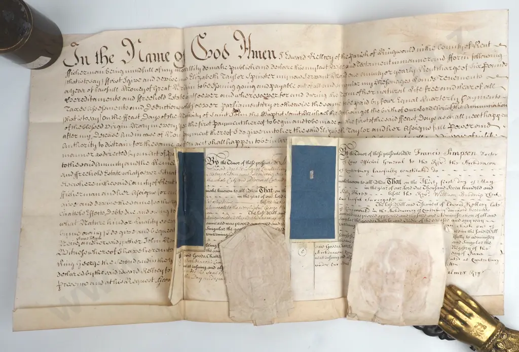 Will - Ringwould Kent - 1749 - Vellum Image 1++