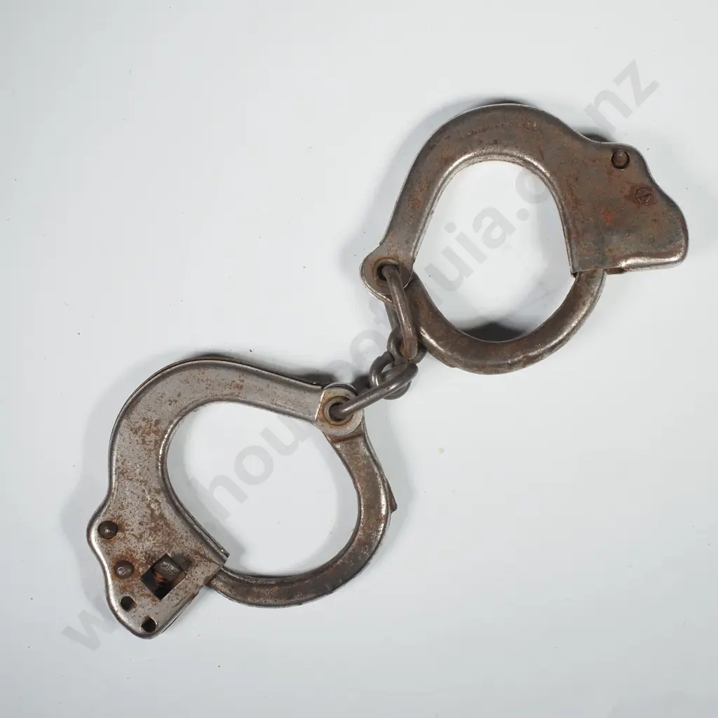 Pair Of Metal Toy  Hand Cuffs  Image 1++