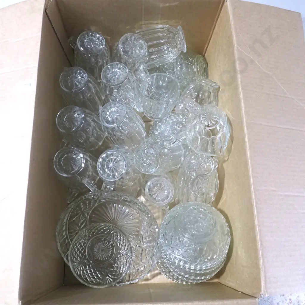 A Large Quantity of Vintage Pressed Glass Jugs & Crown Crystal ( Aus) Bowls Image 1++