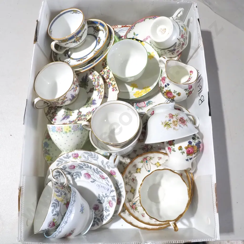 Selection of China to Include Royal Albert  Trios, Cream Jugs & Under Dishes, Minton Trios Cake Plates Image 1++