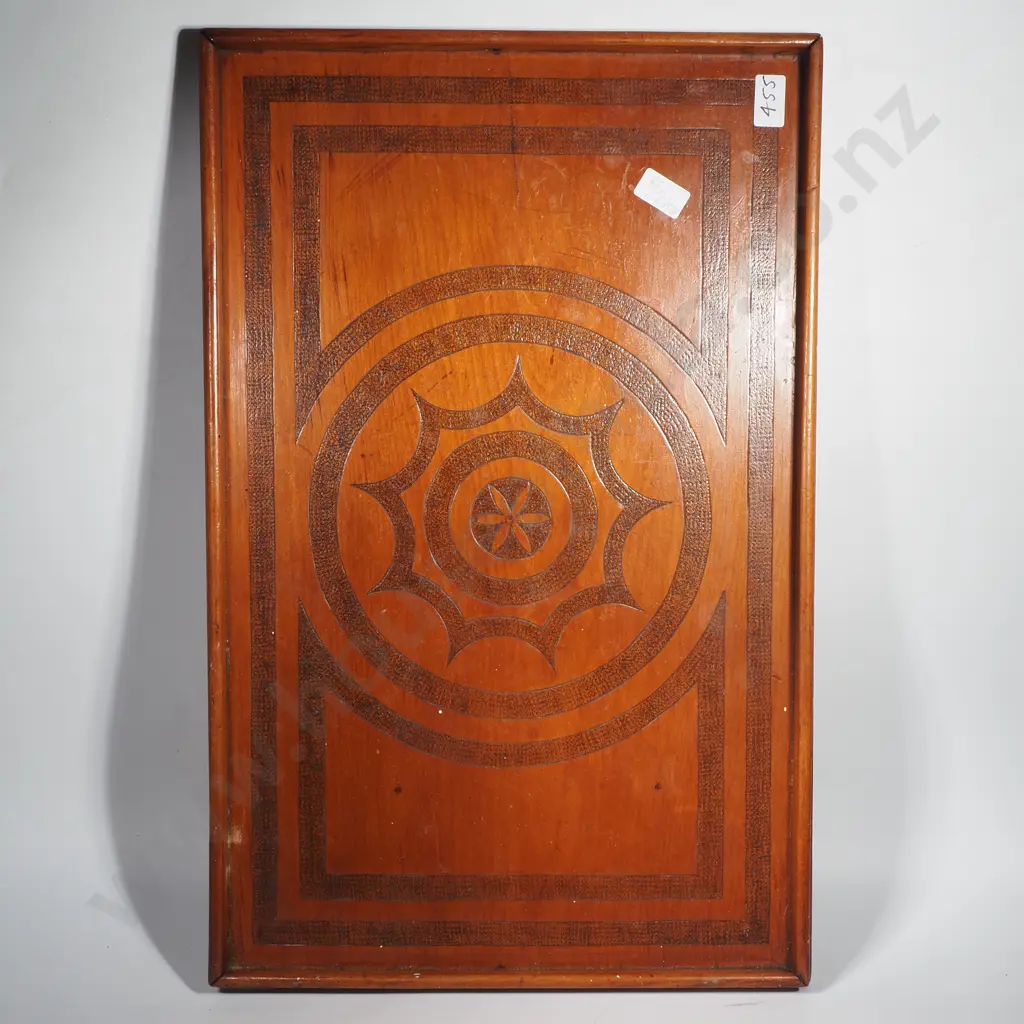 Antique Kauri Poker Work Serving Tray Image 1++