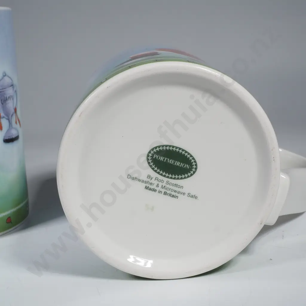 Pair of Portmeirion Soccer Themed Mugs Image 1++