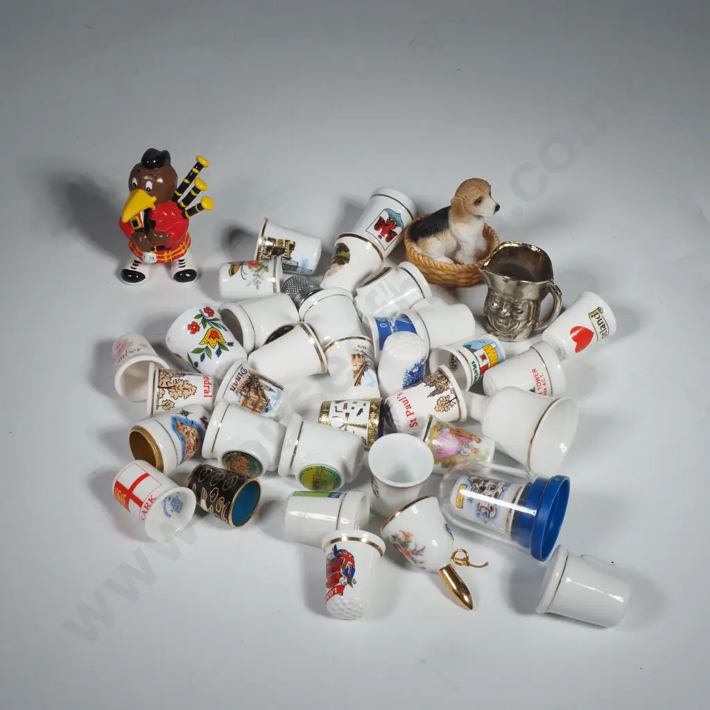 Large Lot of Assorted Commemorative Thimbles  Image 1++