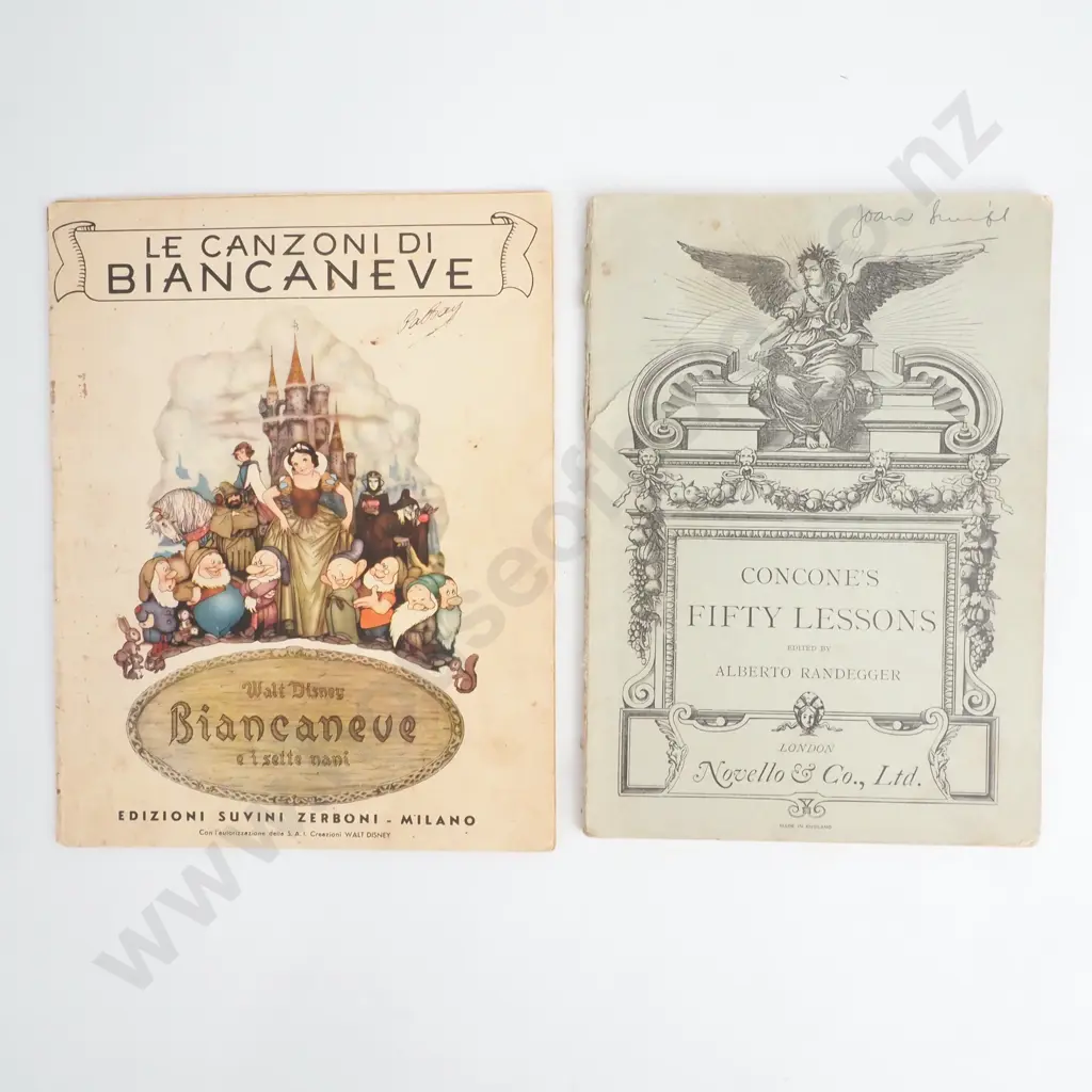 Vintage Disney & Concone's Fifty Lessons Song Book Image 1++