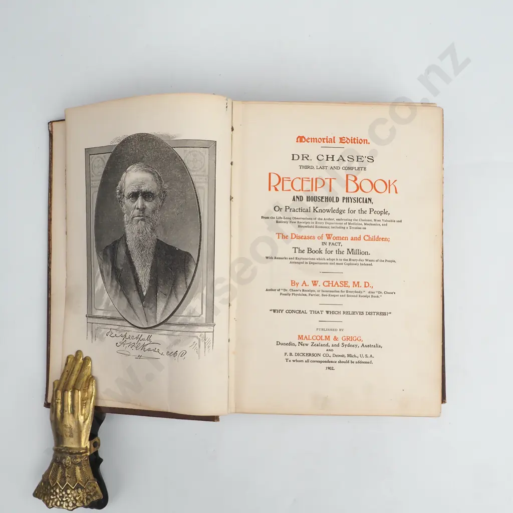 Dr. Chase's Receipt Book and Household Physician or Practical Knowledge for the People By A. W. Chase M.D. Image 1++