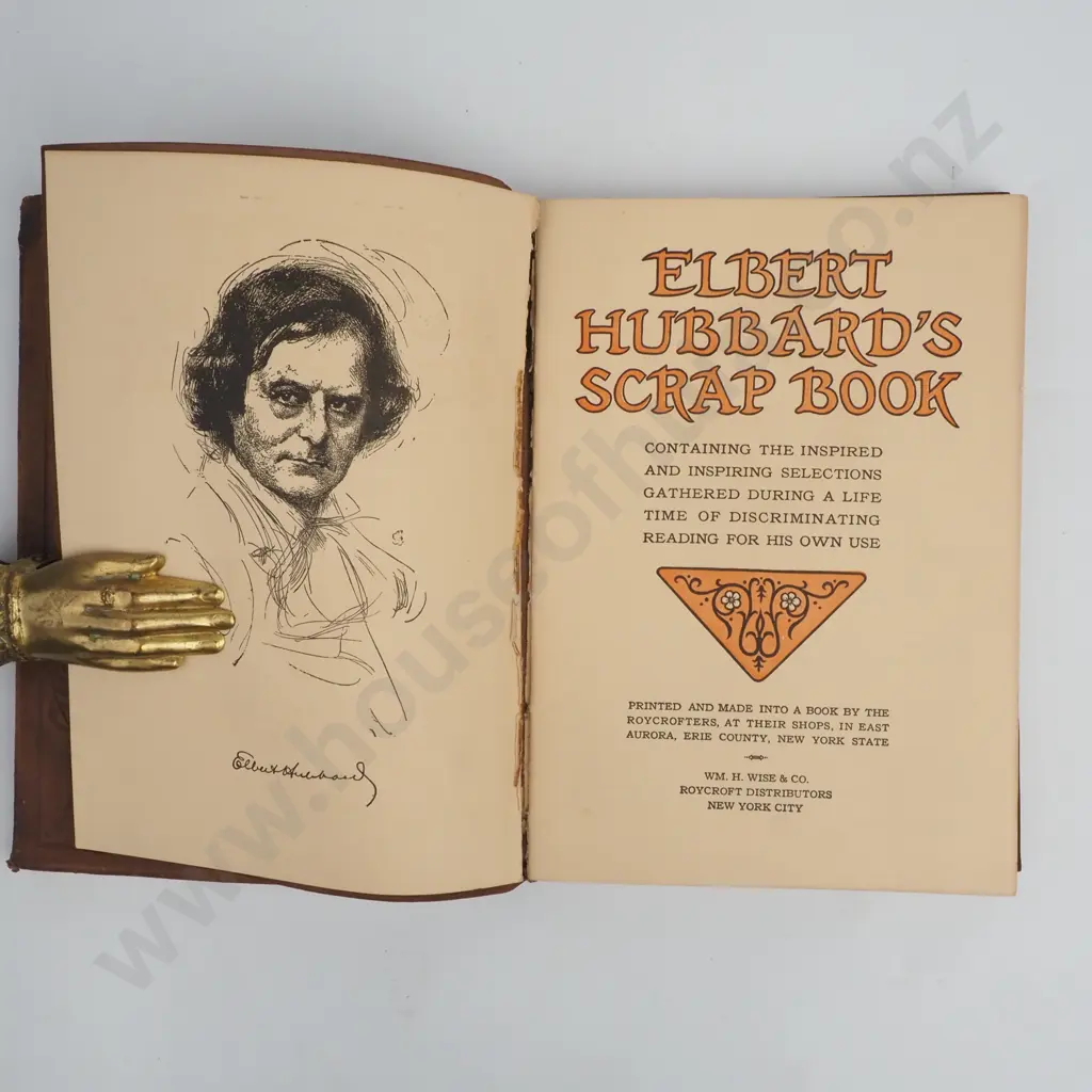 Vintage Books; Elbert Hubbard's Scrap Book & The Note Book Of Elbert Hubbard. Leather Bound Image 1++