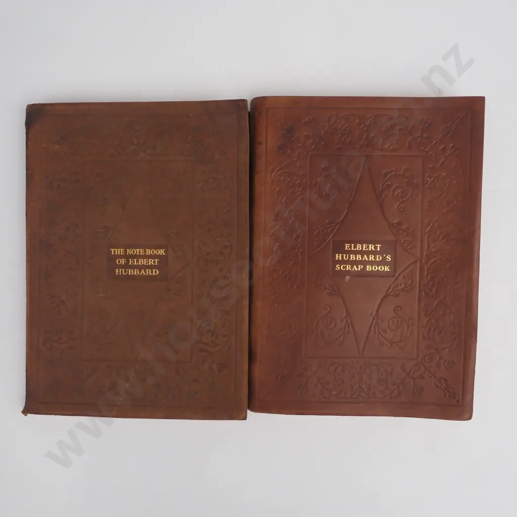 Vintage Books; Elbert Hubbard's Scrap Book & The Note Book Of Elbert Hubbard. Leather Bound Image 1++