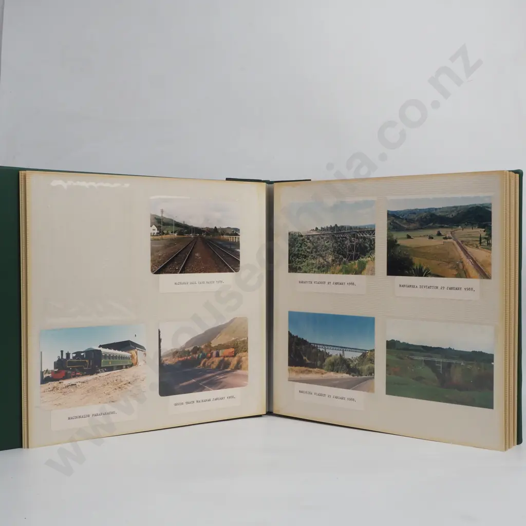 Large Folder Containing Photos & Postcards of Railway Scenes Image 1++