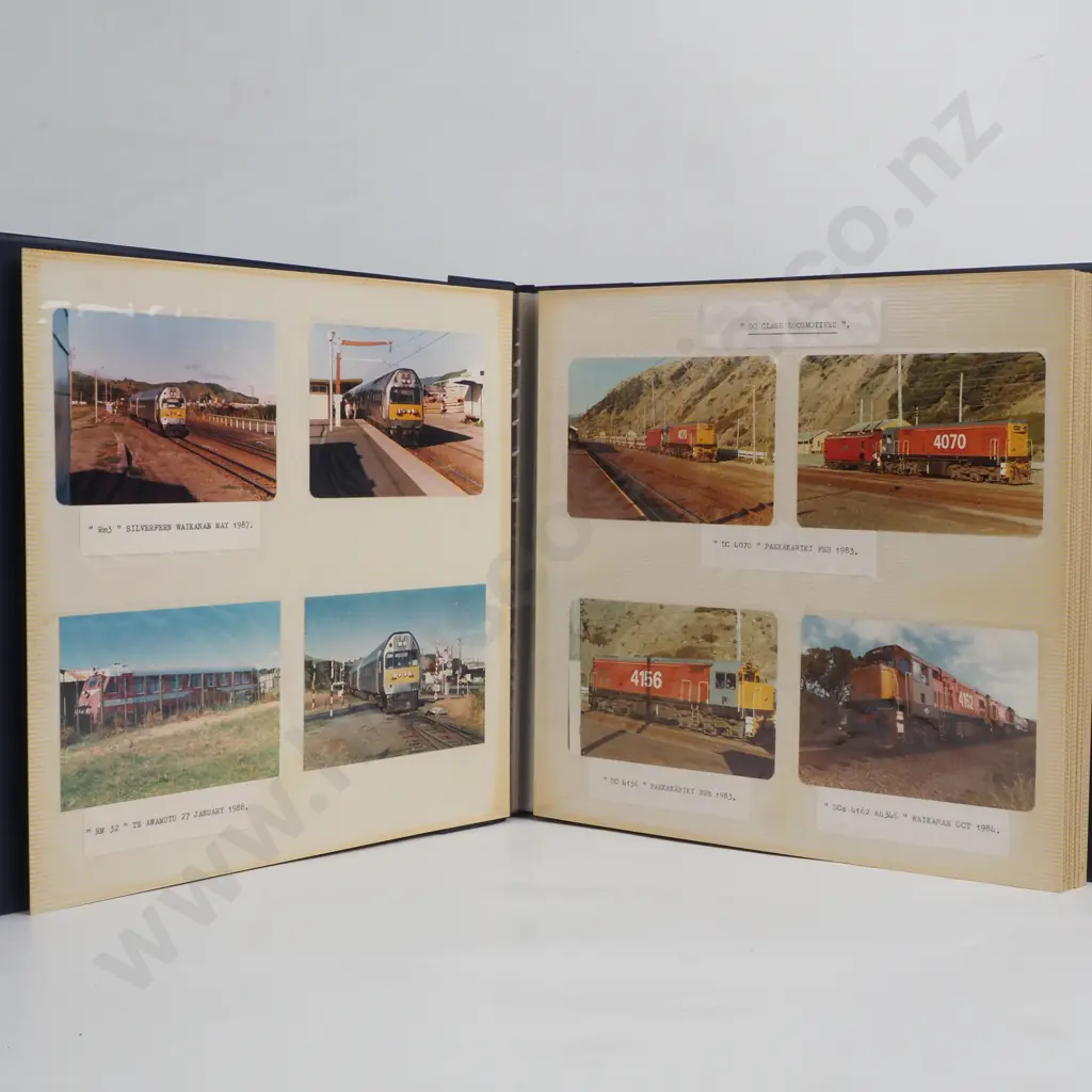 Large Folder Containing Photos & Postcards of Trains Image 1++