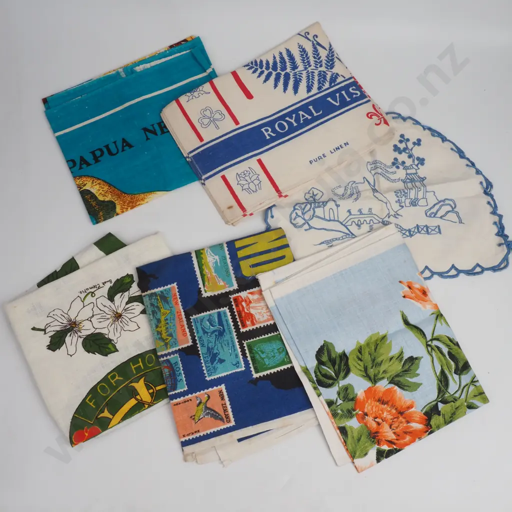 Six Linen Tea Towels Image 1++