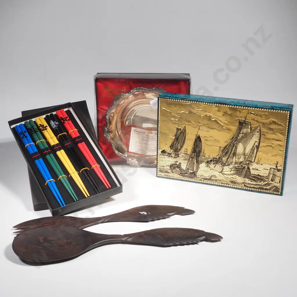 Assorted Vintage Items - S/Plate, Disney Chopsticks, etc Image 1++