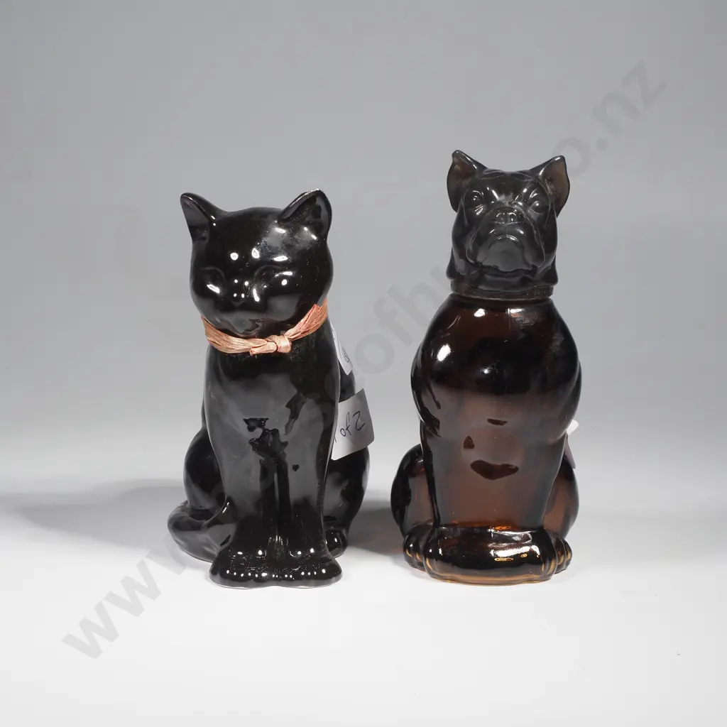 SylvaC Pottery Cat & Avon Glass Boxer Bottle Image 1++