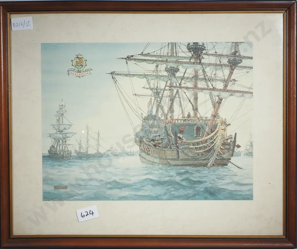 Harbour ship scene, Zeelandia Ship print Image 1++