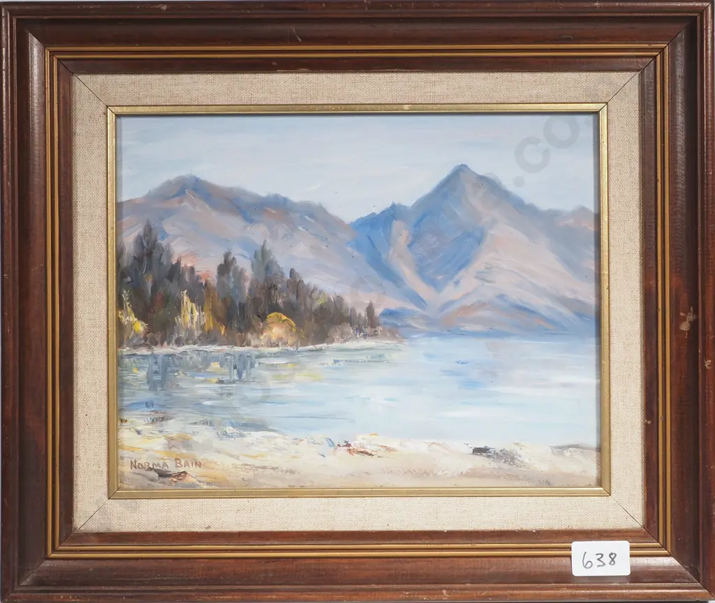 Norma Bain 'Walter Peak, Queenstown' Oil on Board Image 1++