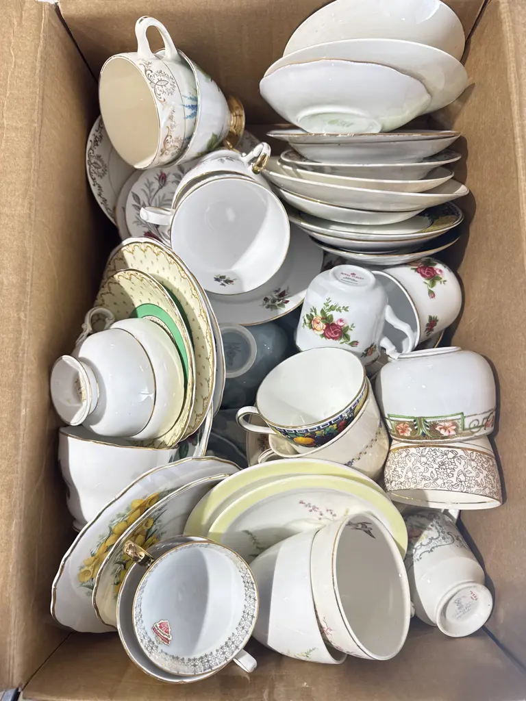 Three Royal Albert Trios, a Hammersley Trio & a Royal Doulton Trio in The Moss Rose Pattern Image 1++