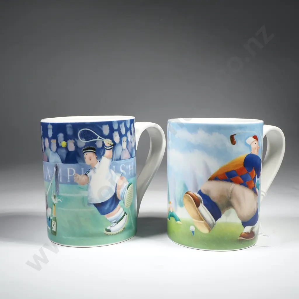 Two Portmeirion Golfing Themed Mugs Image 1++