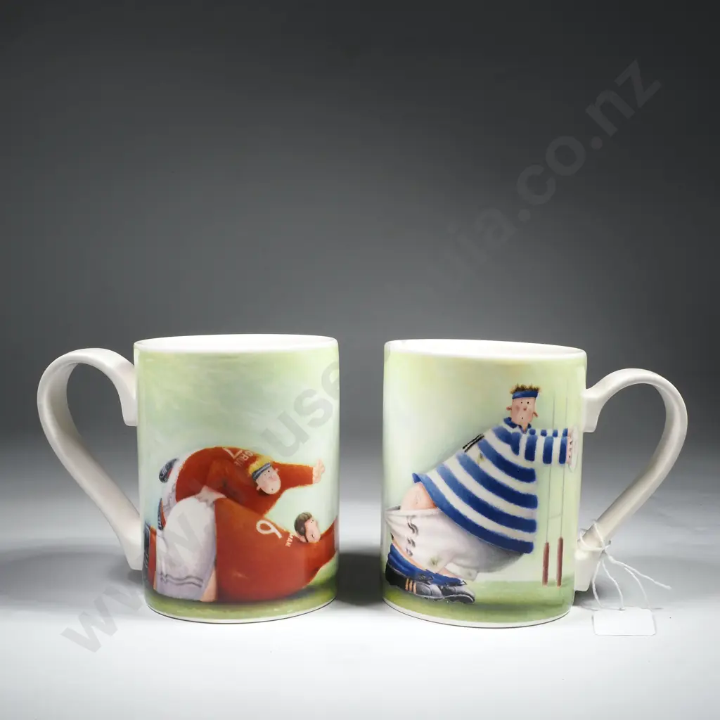 Two Portmeirion Rugby Themed Mugs Image 1++