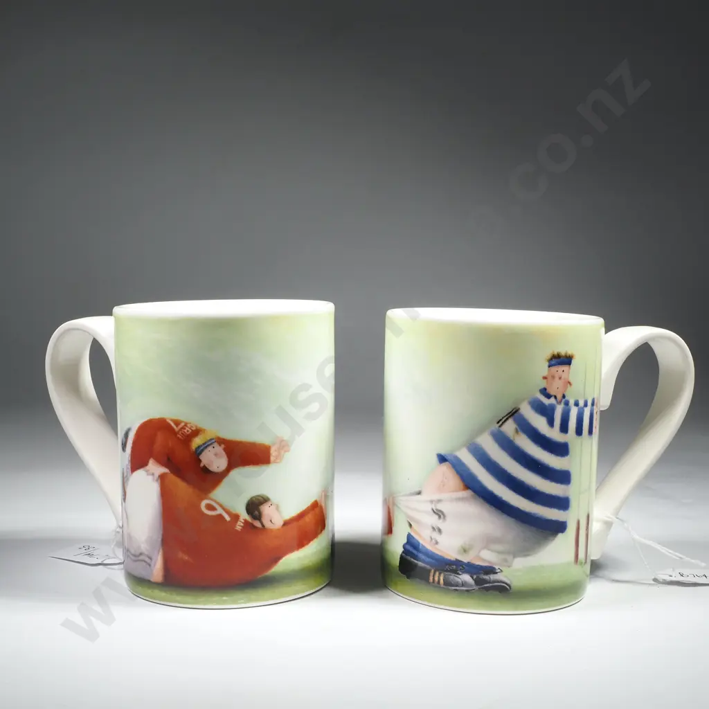 Two Portmeirion Rugby Themed Mugs Image 1++