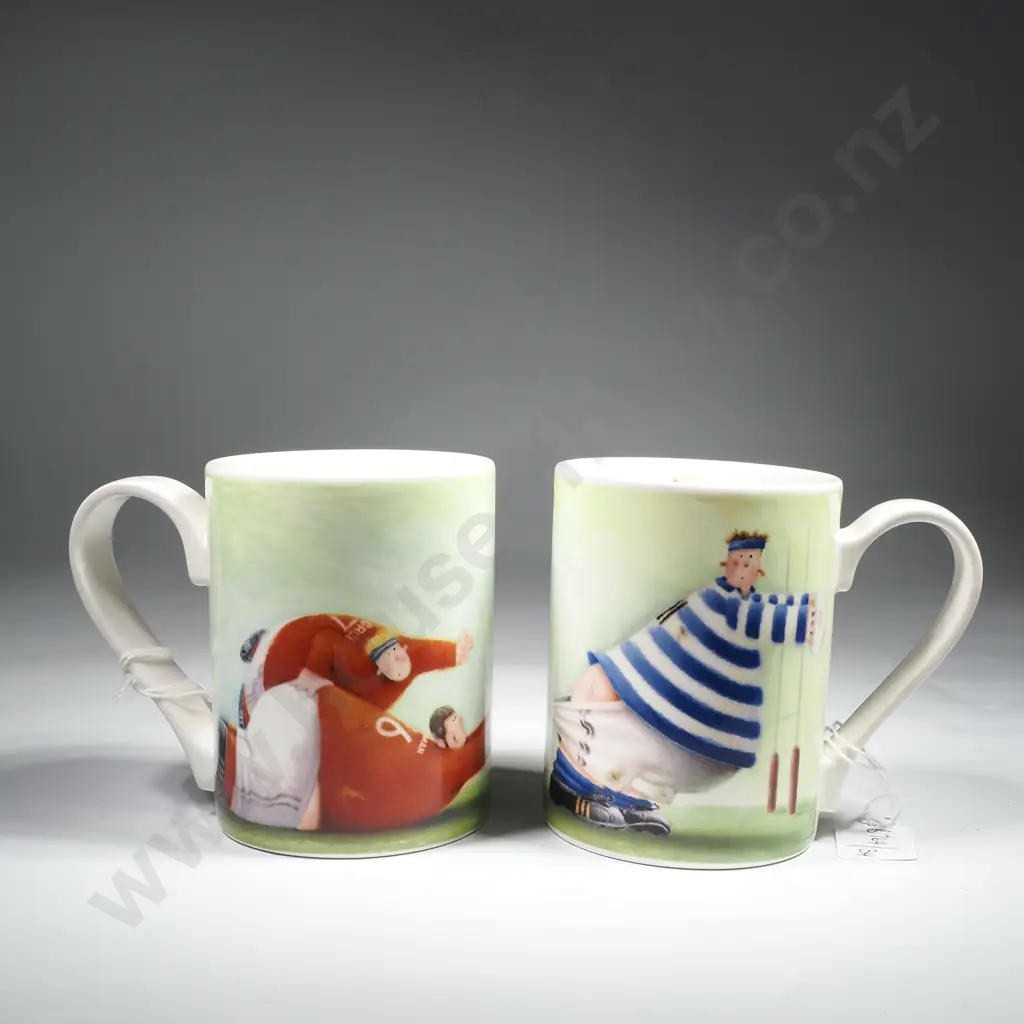 Two Portmeirion Rugby Themed Mugs Image 1++