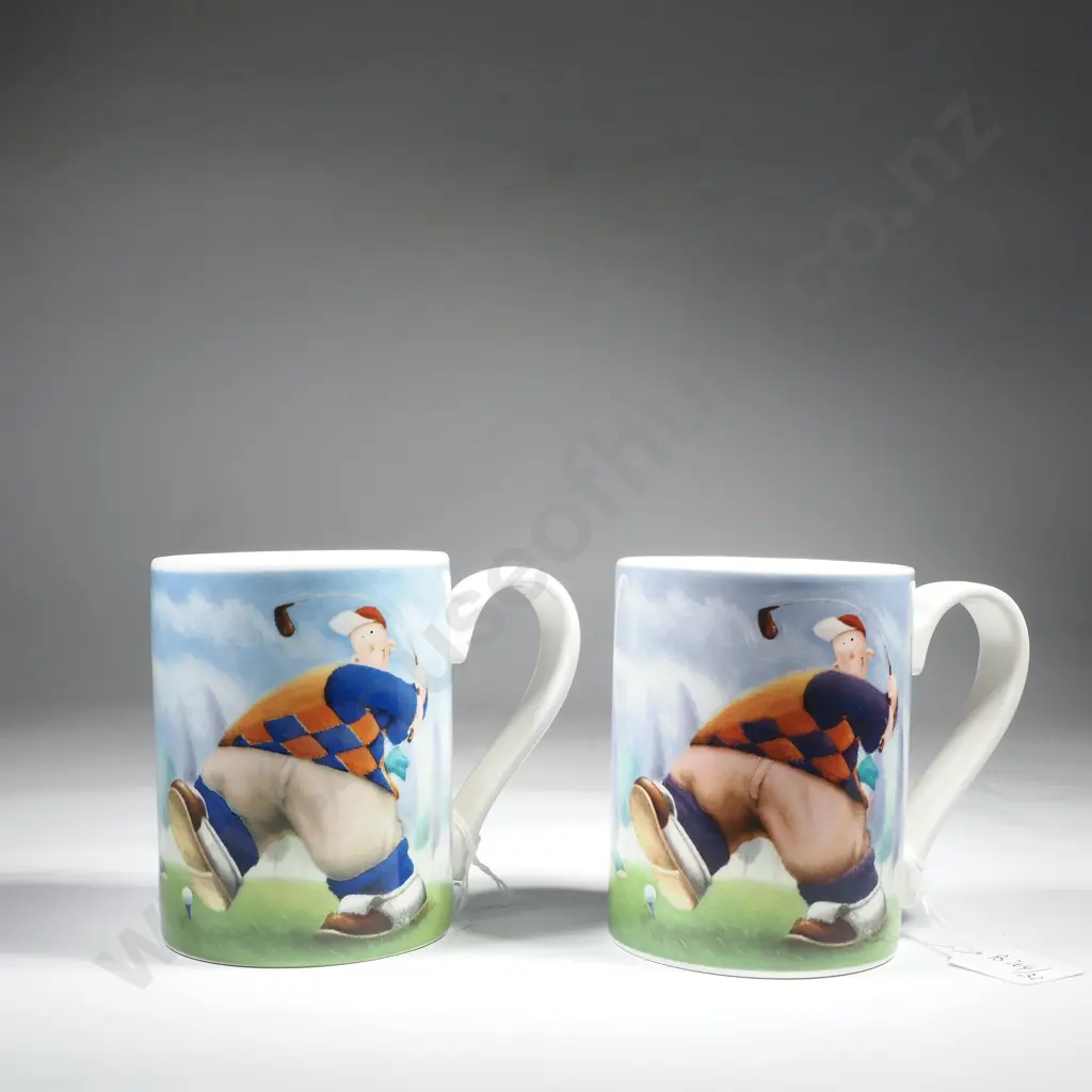 Two Portmeirion Golfing Themed Mugs Image 1++