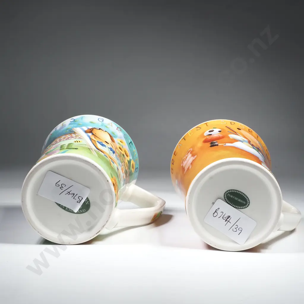 Two Portmeirion Mugs by Rob Scotton - The World's Greatest Sportsman & Gardener Image 1++