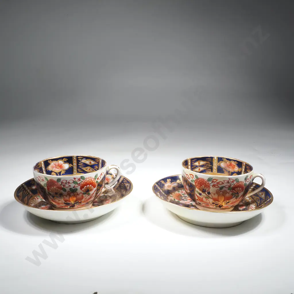 Pair of Antique Davenport Porcelain 'Imari' Pattern Cup and Saucer c1880 Image 1++