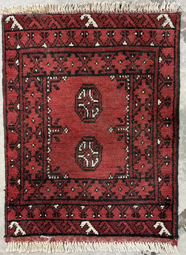 Small Afghan Aqcha Hand Knotted Rug Image 1++