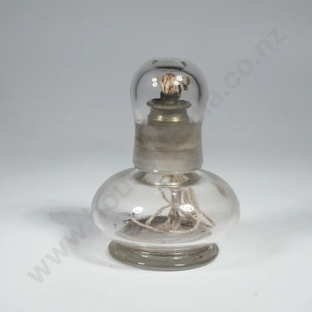 Small Vintage Glass Alcohol Lamp Known as a Spirit Lamp Or Burner Image 1++