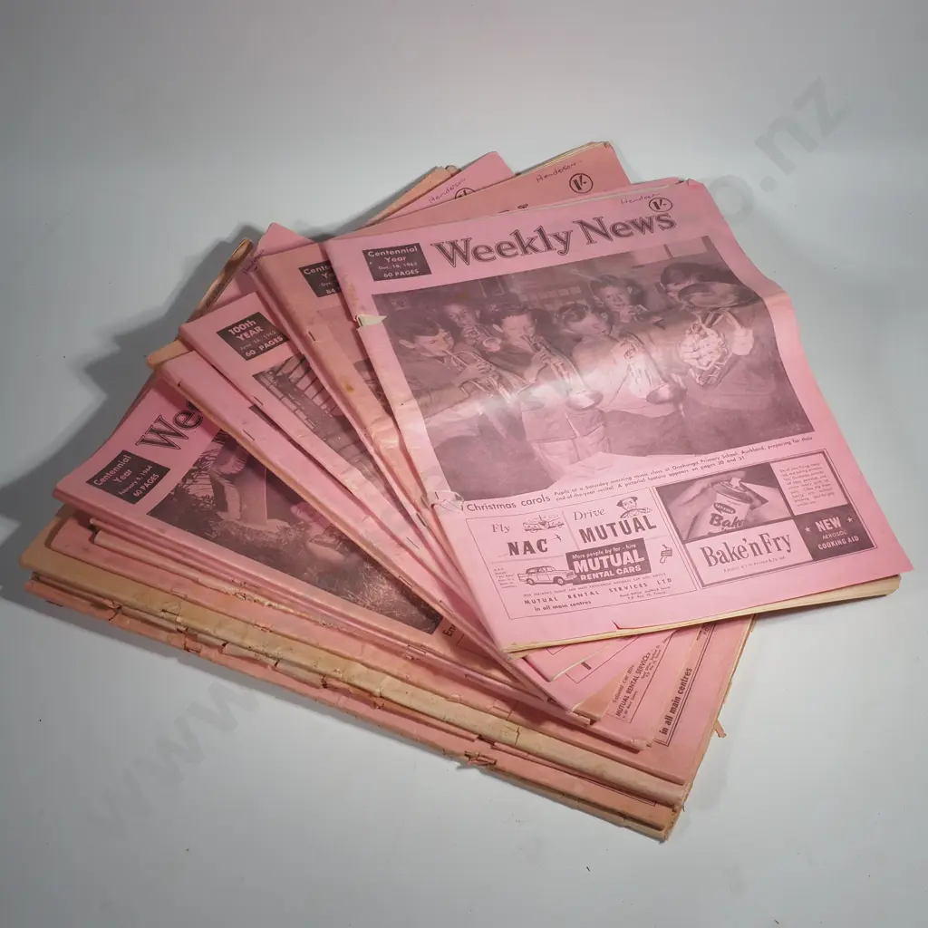 Seventeen Copies of the Weekly News Published in Auckland for Wilson & Horton, Including the Centennial Edition 1952-66 Image 1++