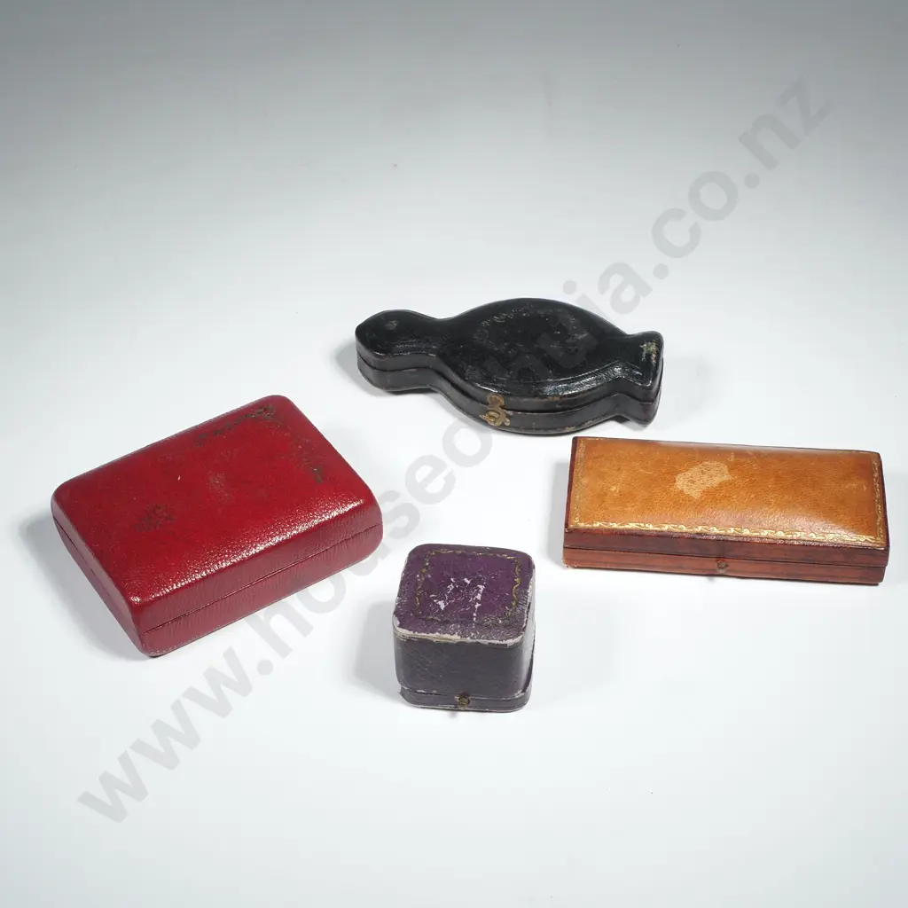 Four Vintage Jewellery Boxes including a Lorgnette Box Image 1++
