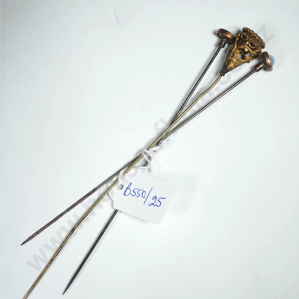 Three Gold Tone Hatpins Image 1++