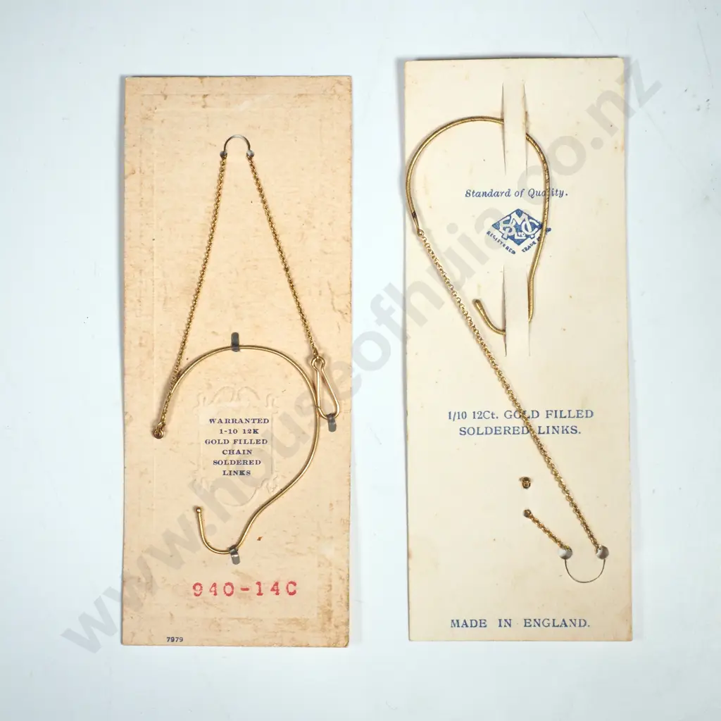 Two Rolled Gold Glasses Safety Chains  Image 1++