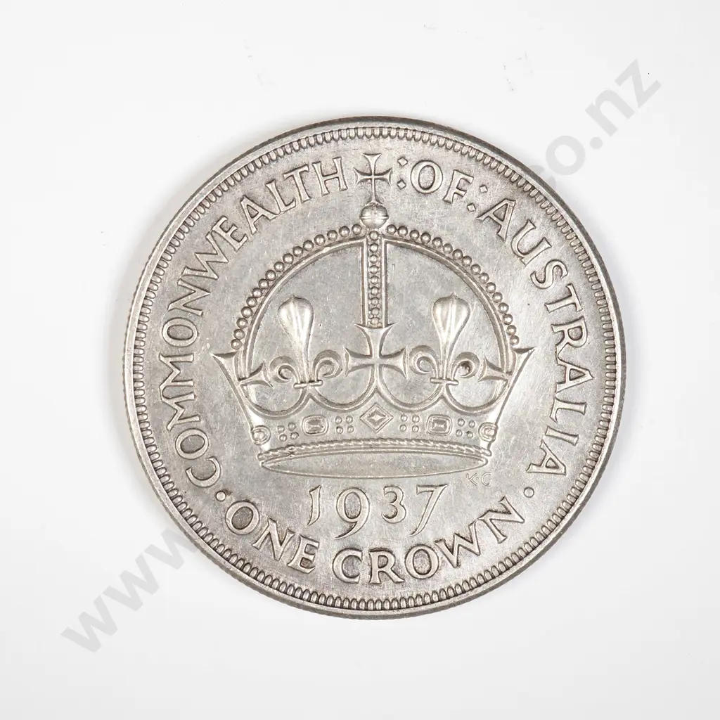 AUS 1937 Sterling Silver Australian Crown Image 1++