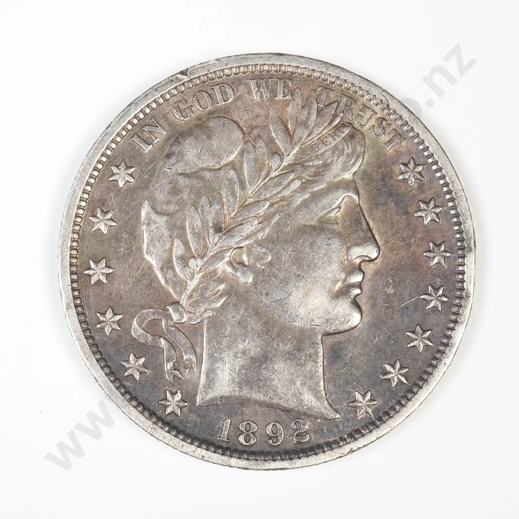 US 1892 Barber Half Dollar Image 1++