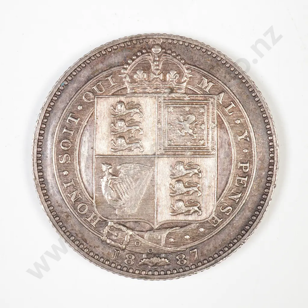1887 United Kingdom Shilling - Better Grade Image 1++