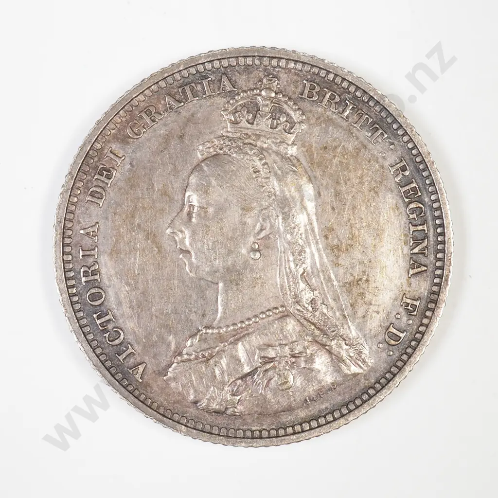 1887 United Kingdom Shilling - Better Grade Image 1++