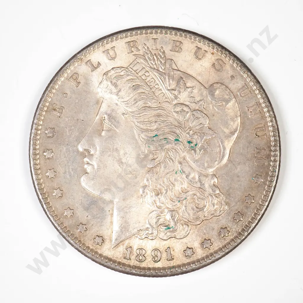 1891 S USA Morgan silver dollar Image 1++