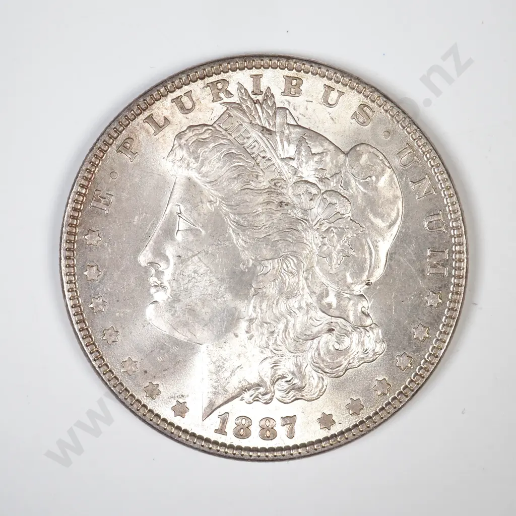 1887 USA Morgan silver dollar Image 1++