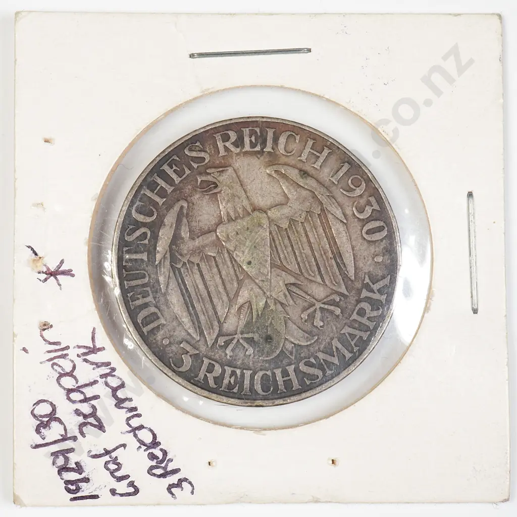 Germany 1930 Three Reichsmark Graf Zeppelin Circulating Commemorative coin Image 1++