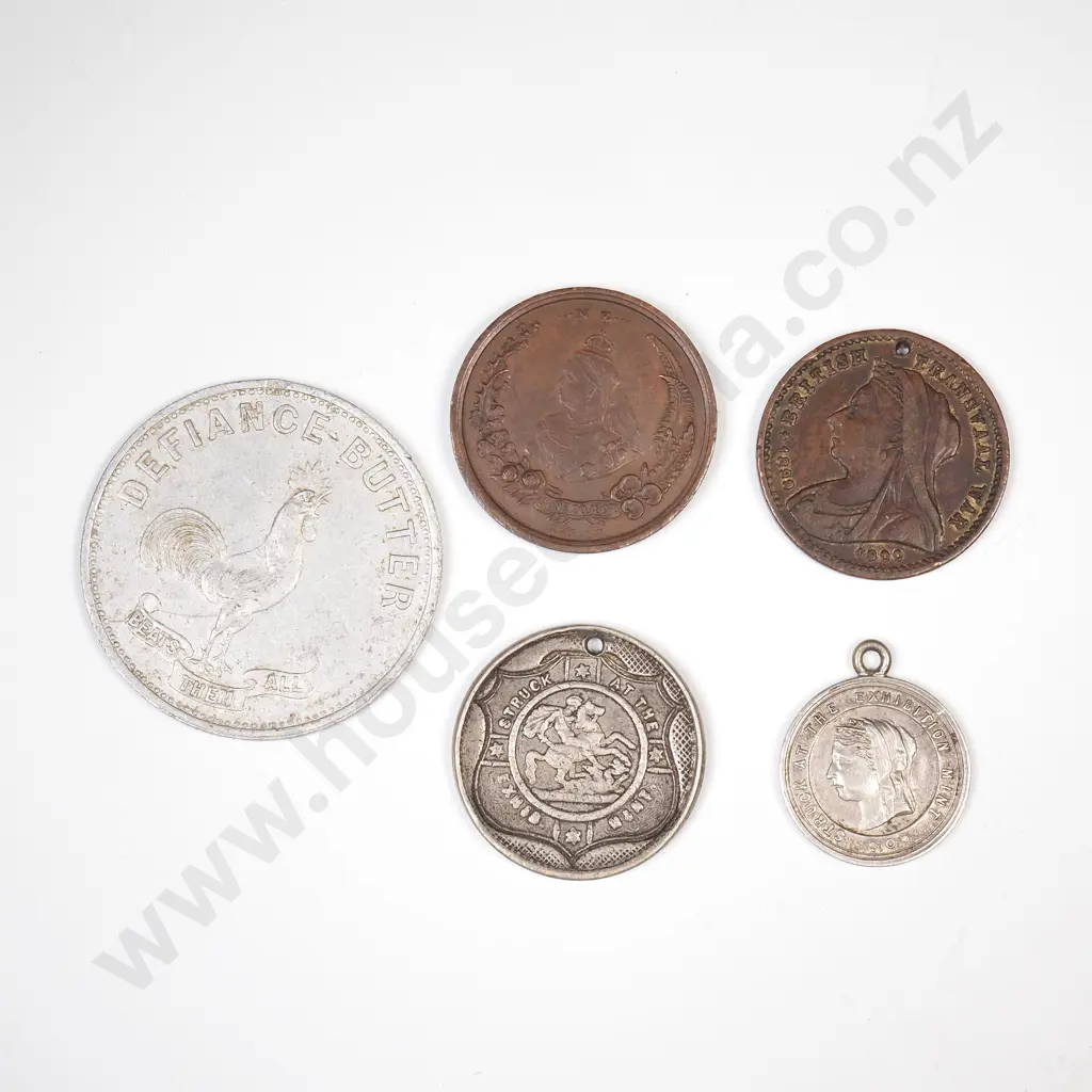 5 x commemorative medals including two sterling silver, 1897-1907 Image 1++