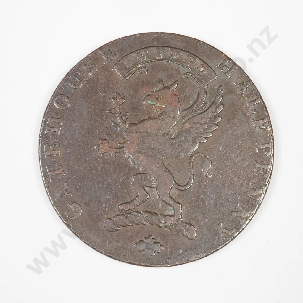 UK 1793 Half Penny Token – Thomas Scott & Co Image 1++