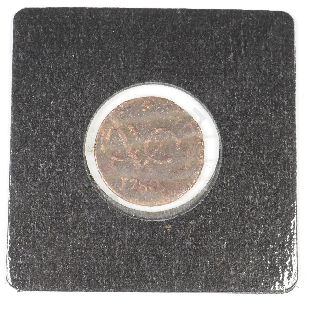 17th Century Dutch East Indies Company Copper Duit coin Image 1++