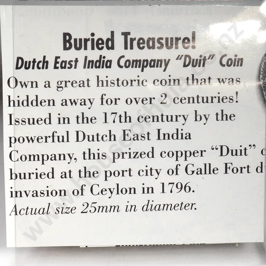 17th Century Dutch East Indies Company Copper Duit coin Image 1++