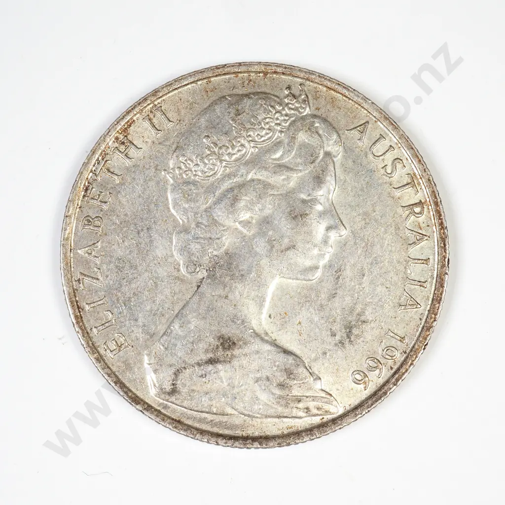 1966 Australian Fifty Cent Coin 80% Silver Image 1++