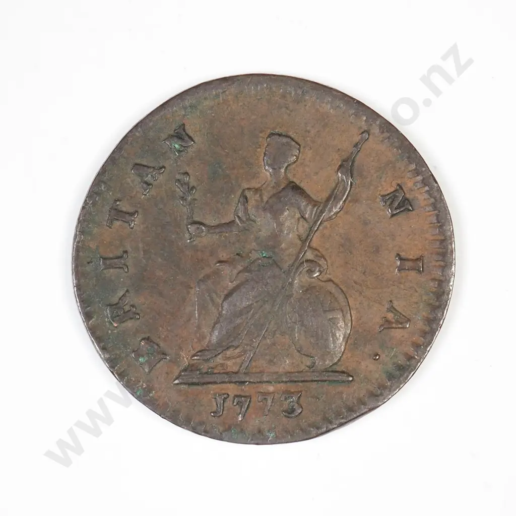 UK 1773 farthing Image 1++